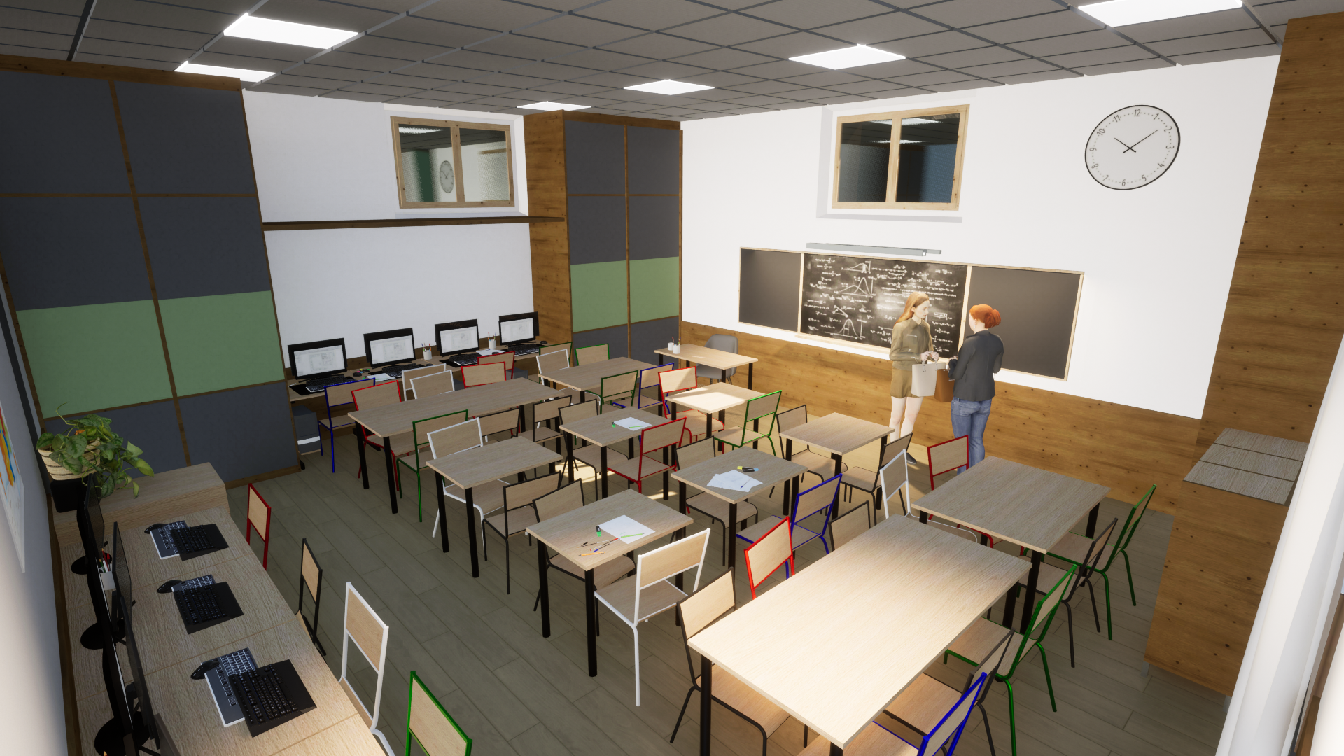Photo d'une salle de classe projet de rénovation 2024