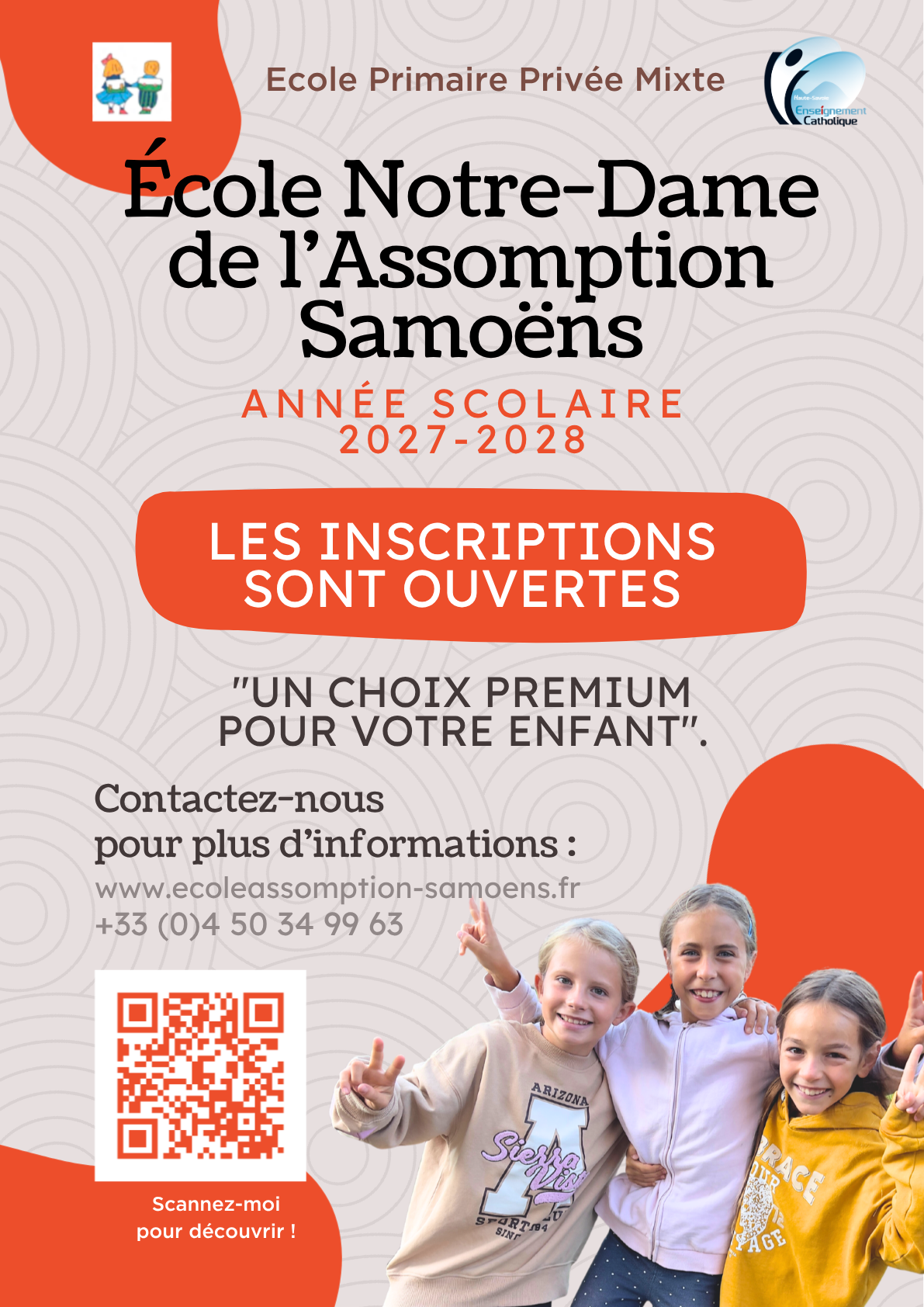 Affiche - Inscriptions EAS Affiche inscription école notre-dame de l'assomption de samoëns